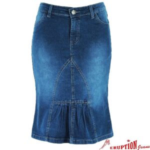 Saia Jeans tipo evangélica Hippie