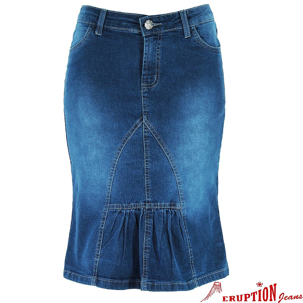 Saia Jeans tipo evangélica Hippie