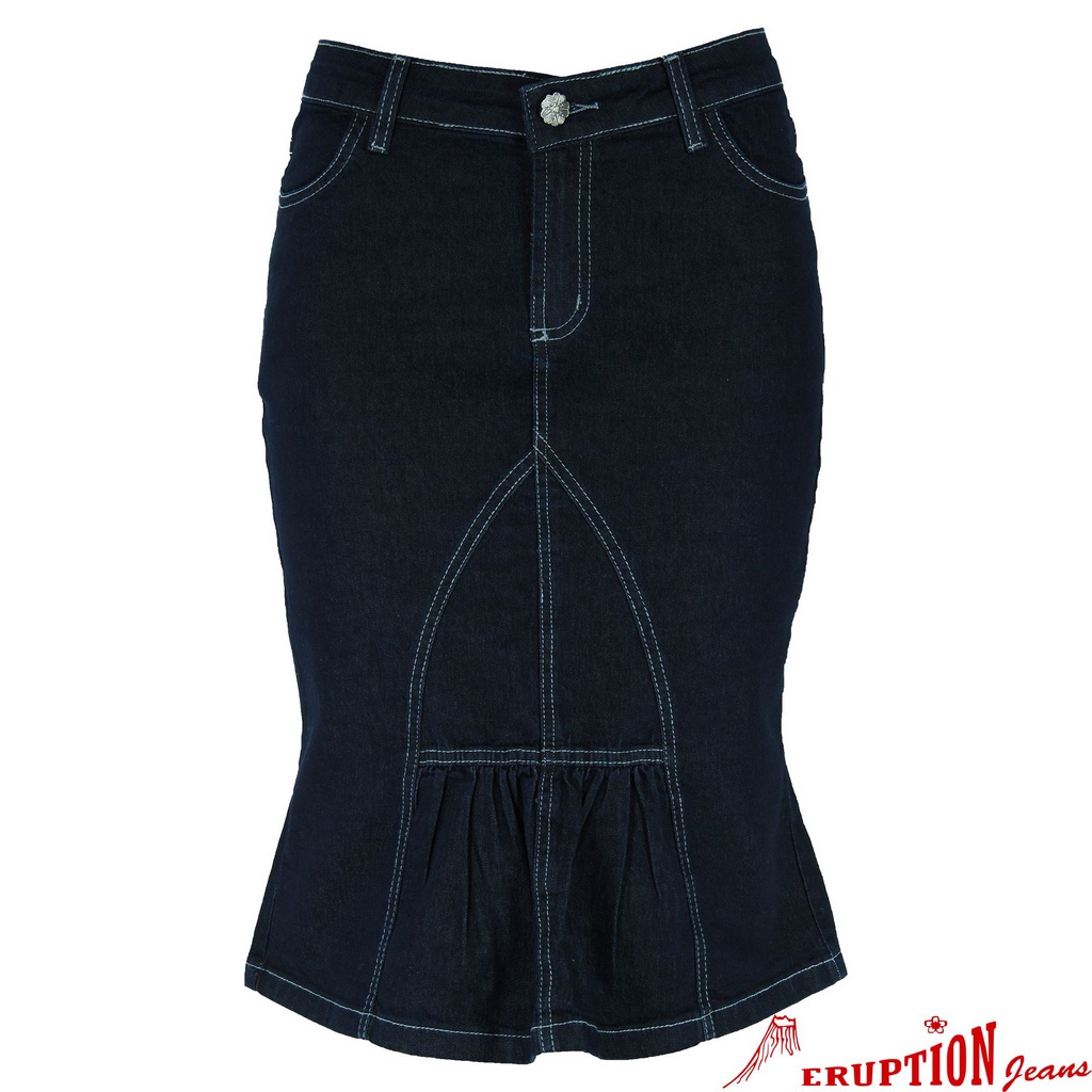 7160 - Saia Jeans tipo evangélica Hippie