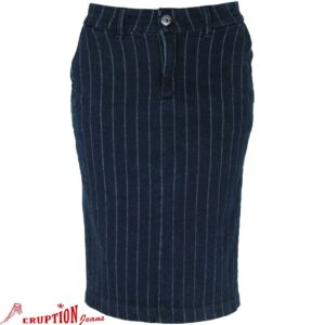 7164 - Saia Jeans tipo evangélica Risca de Giz
