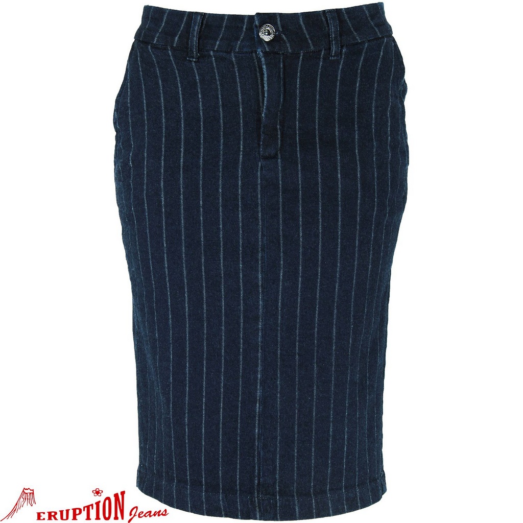 7164 - Saia Jeans tipo evangélica Risca de Giz