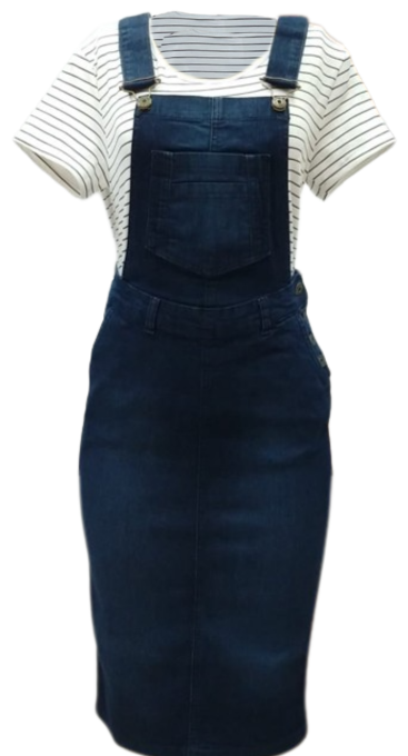 7901 - Saia Jardineira Soft Blue Ema-Ama+us